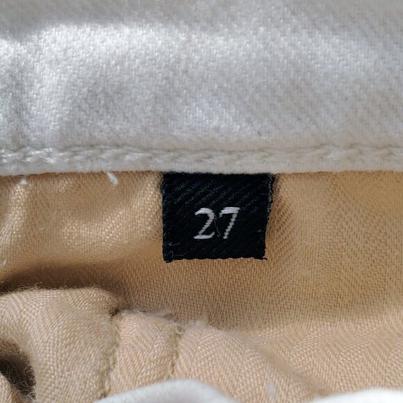 7 for All Mankind Peggi  High Rise Tapered Straight Leg Jeans White Size 29 - Picture 7 of 16